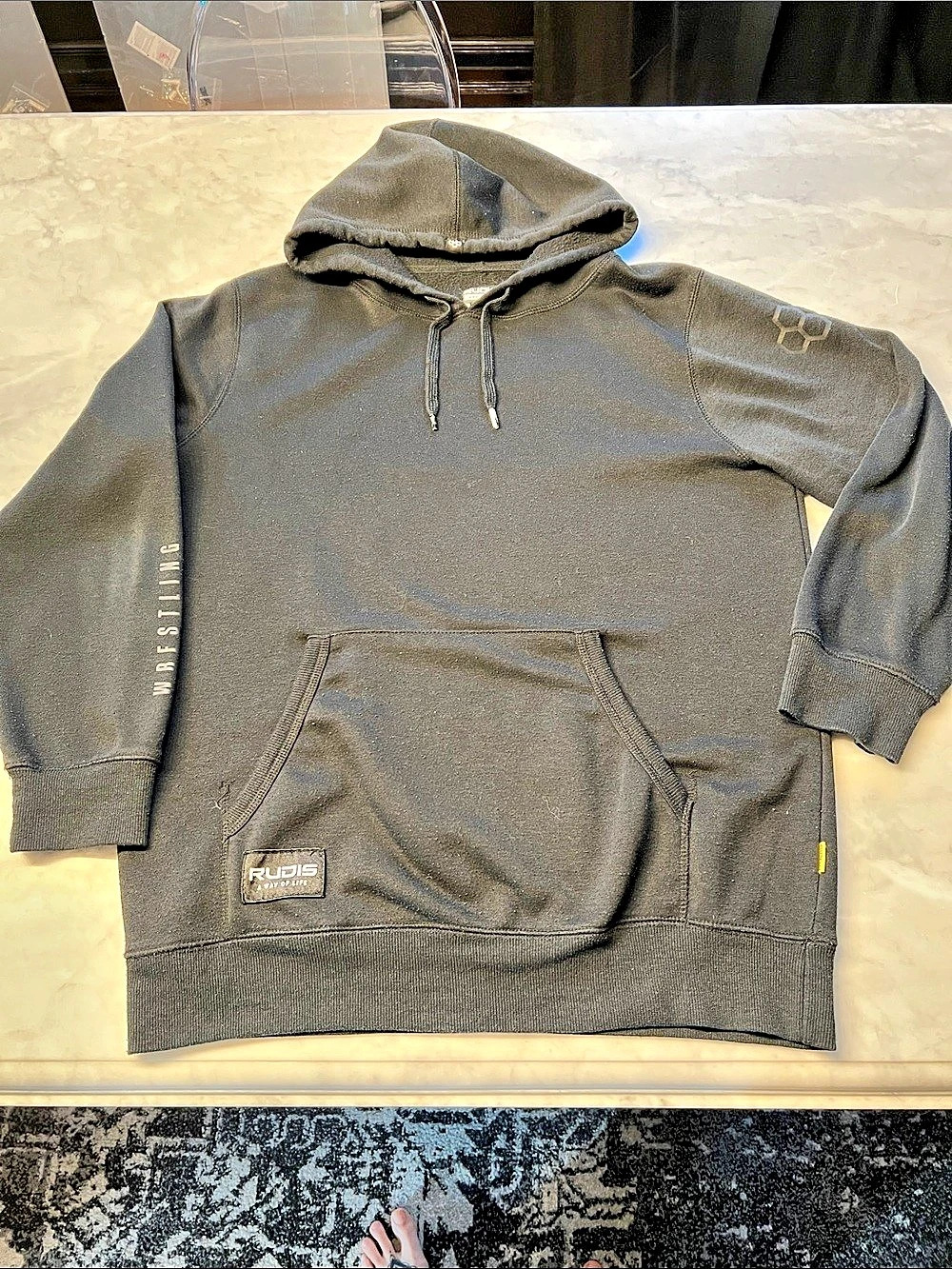 Rudis A Way Of Life Hoodie Sweatshirt Men's Black Size Medium